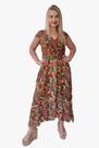 Vestido Feminino Indiano Regata Trapézio Longo Plus Size-5001