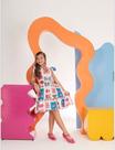 Vestido feminino infantil estampado
