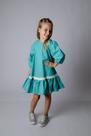 Vestido Feminino infantil - Festas, casamento, formaturas Linda - Azul Turquesa Vestido Feminino infantil - Festas, casamento, formaturas Linda - Azul Turquesa