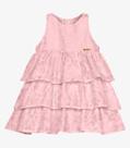 Vestido Feminino Infantil Poly Bordado Trick Nick Rosa