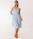 Vestido Feminino Jeans Botões Marisa Azul-66096