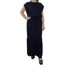 Vestido Feminino Lado Avesso Fashion Relax Longo Preto - L119593