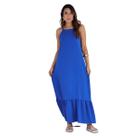 Vestido Feminino Longo Alfaiataria Duna com alças Reguláveis