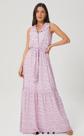 Vestido Feminino Longo Alfaitaria Estampado