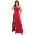 Vestido Feminino Longo Com Fenda Lateral Nula Manga Ideal Para Festa Formatura Casamento Vestido Feminino Longo Com Fenda Lateral Nula Manga Ideal Para Festa Formatura Casamento