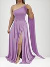 Vestido Feminino Longo Festa Madrinha Capa Longa, Casamento Vestido Feminino Longo Festa Madrinha Capa Longa, Casamento