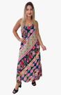 Vestido Feminino Longo Indiano Alça Trapézio Plus Size-Cod.5024