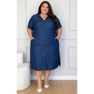 Vestido Feminino Longo Jeans Tencel Lu Ripper MC
