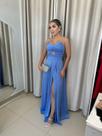 Vestido Feminino Longo sem alça Borboleta em tecido Trilobal Elastano - Elegância e Estilo pa