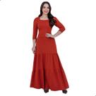 Vestido Feminino Longo Tubinho Mangas 3/4 Moda Evangélica Vestido Feminino Longo Tubinho Mangas 3/4 Moda Evangélica