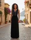 Vestido Feminino Longo Viscolycra Imagivan Vestido Feminino Longo Viscolycra Imagivan
