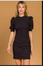 Vestido feminino manga bufante