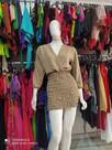 Vestido feminino manga Longa cor bege -Tamanho G