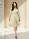 Vestido Feminino material sintético Plissado Midi Terra Prometida Vestido Feminino material sintético Plissado Midi Terra Prometida