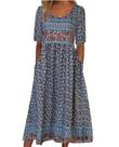 Vestido feminino Medlor Boho com estampa floral Maxi Summer 2025 Plus Size