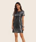 Vestido Feminino Metalizado Endless Cinza