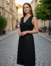 Vestido Feminino Midi Botões Linho FIA MODAS Vestido Feminino Midi Botões Linho FIA MODAS