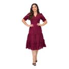 Vestido Feminino Mídi Luna Moda Evangélica Estilo Virtuosa