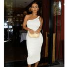 Vestido Feminino Midi Modal Tricot Premium Luxo Verão Casual Tendência Natal Vestido Feminino Midi Modal Tricot Premium Luxo Verão Casual Tendência Natal