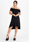 Vestido Feminino Midi Ombro a Ombro Godê Vestido Feminino Midi Ombro a Ombro Godê