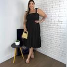 Vestido Feminino Midi Plus Size Fresquinho Moda Verão Alça Ajustável