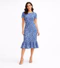 Vestido Feminino Midi Slim Em Suplex Select Azul