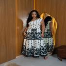 Vestido Feminino Nula Manga Estampa Moderna Tamanho Único