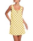 Vestido feminino OLAPTA, sem mangas, gravata de verão com bolsos