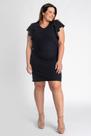 Vestido Feminino Plus Size Canelado Detalhe Babado Mangas - Shimy Modas