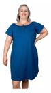 Vestido Feminino Plus Size Ciganinha Manga Curta Midi Vestido Feminino Plus Size Ciganinha Manga Curta Midi