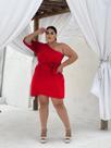 Vestido feminino plus size mula manca com faixa Vestido feminino plus size mula manca com faixa