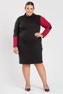 Vestido Feminino Plus Size Viscose com Elastano Detalhes Mangas - Serena