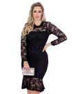 Vestido Feminino Renda Manga Longa Exclusivas Moda Roupas Femininas Vestido Feminino Renda Manga Longa Exclusivas Moda Roupas Femininas