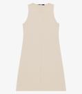 Vestido Feminino Ribana Canelada Justo Liso Minty Bege Vestido Feminino Ribana Canelada Justo Liso Minty Bege