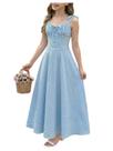Vestido feminino RoseSeek Flowy Floral Midi Smocked Cami 9Y
