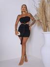 Vestido Feminino sem alça com Argola Moda Gringa Balada luana