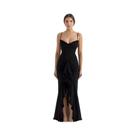 Vestido Feminino Sexy Com Decote Em V, Alças De Tule, Cintura Justa Franzida, Babados E Bainha