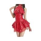Vestido Feminino Sexy Harajuku Grunge Punk Y2k Gótico Com Recortes De Morcego E Bandagem Streetwear