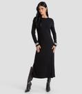 Vestido Feminino Super Midi Canelado Dianna Preto Vestido Feminino Super Midi Canelado Dianna Preto