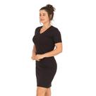 Vestido Feminino Tubinho Canelado Manga Curta P-M-G-GG 32-A Vestido Feminino Tubinho Canelado Manga Curta P-M-G-GG 32-A