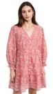Vestido feminino Velvet Mary, vermelho, rosa, floral, leve