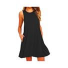 Vestido feminino verão casual camiseta vestidos praia cobrir simples plissado tanque bolsos vestido Vestido feminino verão casual camiseta vestidos praia cobrir simples plissado tanque bolsos vestido