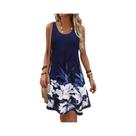 Vestido Feminino Vibrante Com Estampa Floral 3D, Sem Mangas, Linha A, Oversized, Estilo Y2K, Para O