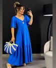 Vestido feminino visco lindo na cor azul