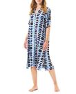Vestido Feminino Viscose Aberto Macio Azul Lohe