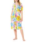 Vestido Feminino Viscose Manga Curta Aberto Amarelo Lohe