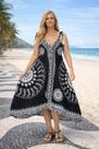 Vestido Feminino Viscose Modelo Lenço Mandala Ajustável Fresquinho