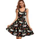 Vestido feminino ZWPINITUP Rose Horse Racing, de verão, evasê, 3GG Vestido feminino ZWPINITUP Rose Horse Racing, de verão, evasê, 3GG