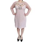 Vestido Festa CKM Rendas e Pedrarias ML Rosê Plus Size Vestido Festa CKM Rendas e Pedrarias ML Rosê Plus Size