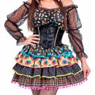 Vestido Festa Junina Adulto de Luxo Com Saia Armada Preto Xadrez Vestido Festa Junina Adulto de Luxo Com Saia Armada Preto Xadrez